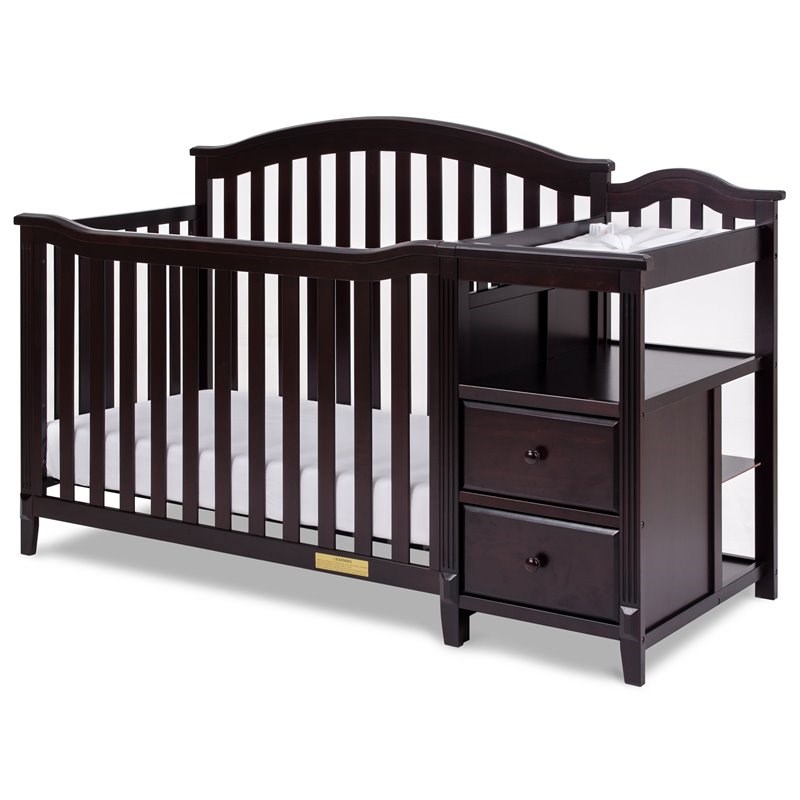 AFG Baby Furniture Athena Kali 4-in-1 Crib and Changer in Espresso