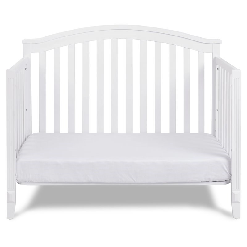 AFG Baby Kali II 4-in-1 Convertible Crib with Leila 2-Drawer Changer in White