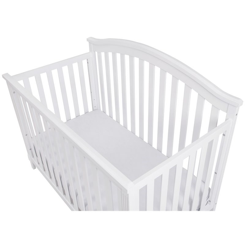 AFG Baby Kali II 4-in-1 Convertible Crib with Leila II 3-Drawer Changer in White