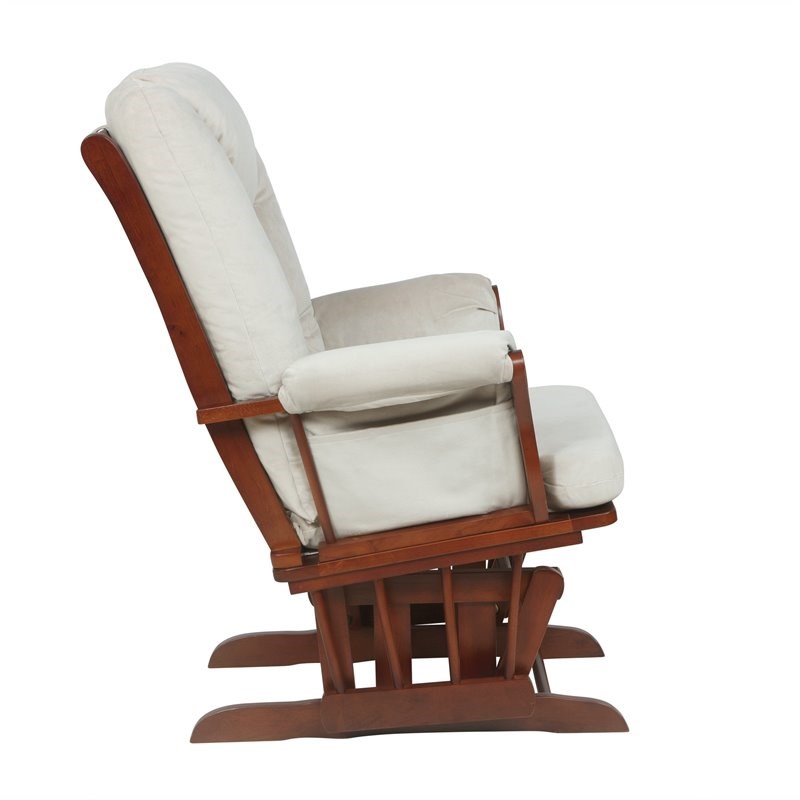 AFG Baby Alice Solid Wood Glider Chair and Ottoman in Espresso