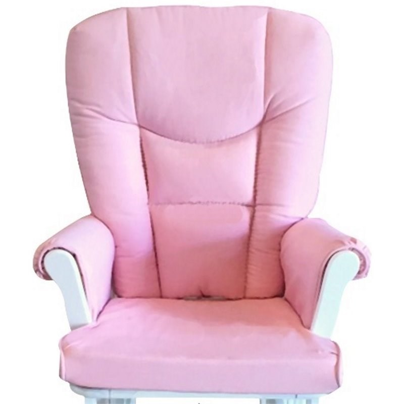 AFG Baby Furniture Vinyl Sleigh Glider Chair Cushion Set in Pink