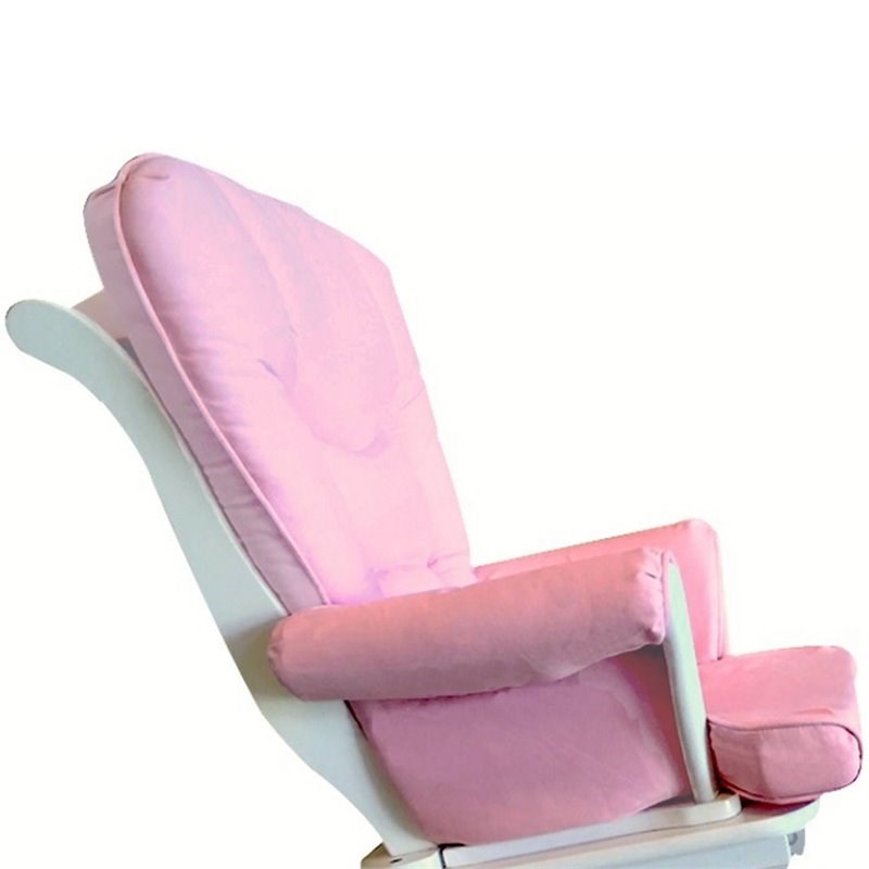 AFG Baby Furniture Vinyl Sleigh Glider Chair Cushion Set in Pink