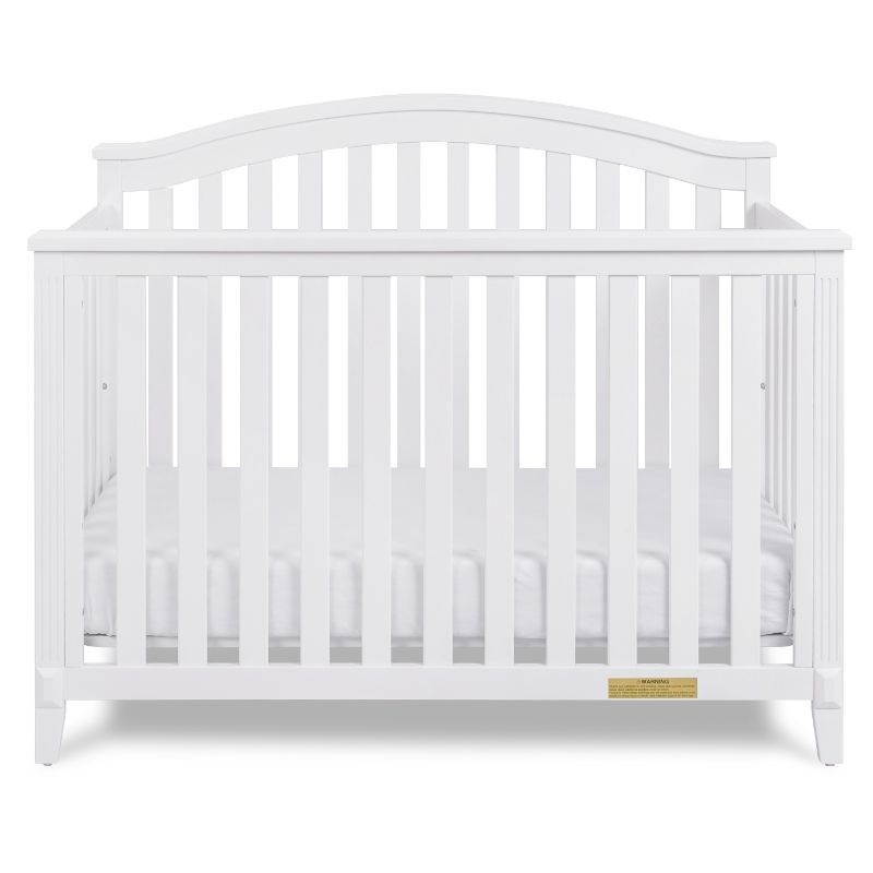 AFG Baby Furniture Kali II 4-in-1 Convertible Crib with Toddler Guardrail White