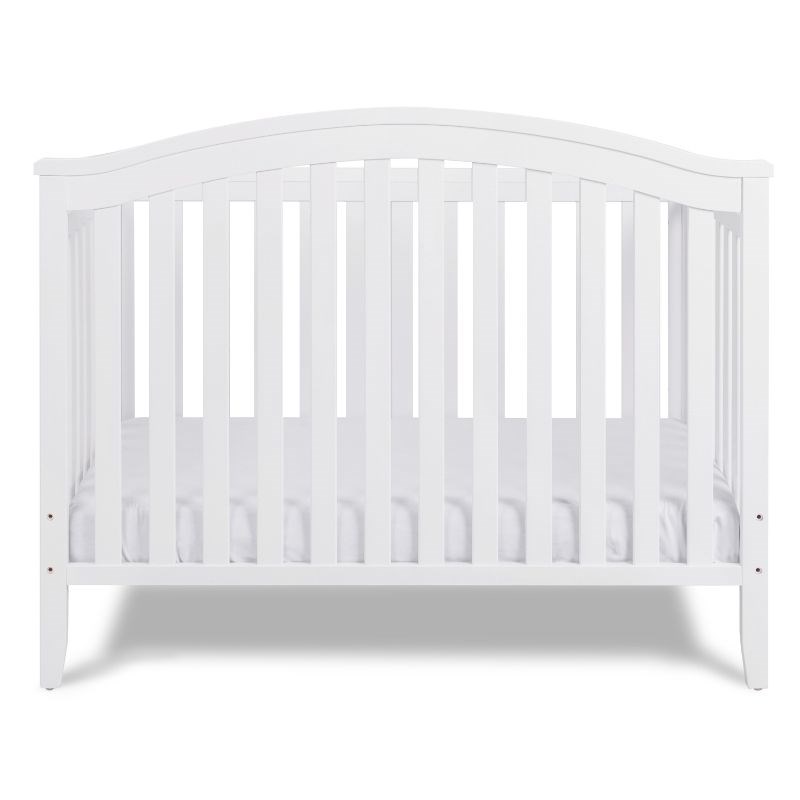 AFG Baby Furniture Kali II 4-in-1 Convertible Crib with Toddler Guardrail White