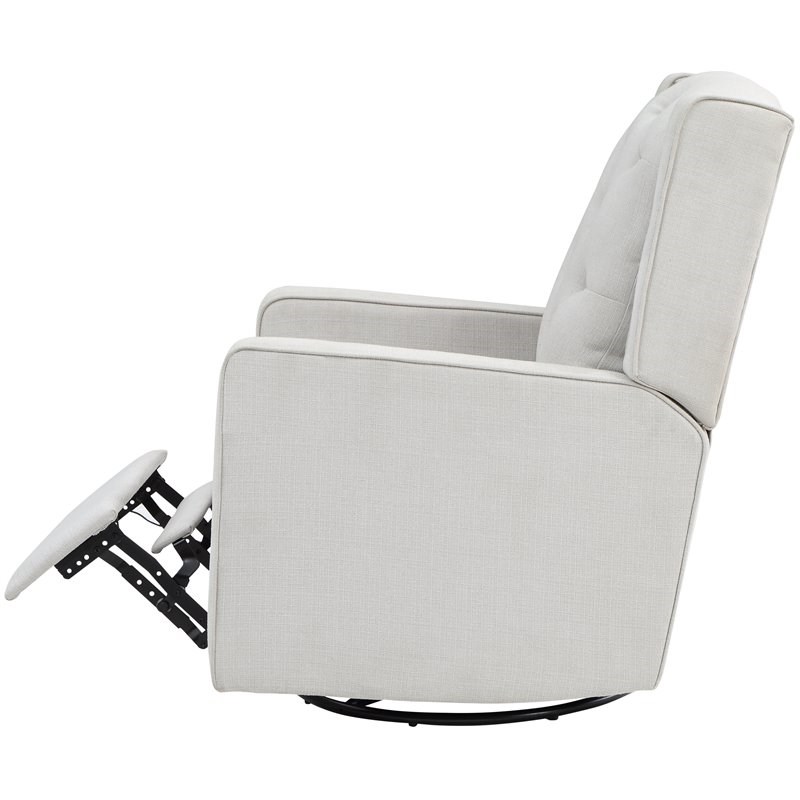 AFG Baby Furniture Ava Wood Frame Swivel Glider Recliner in Gray