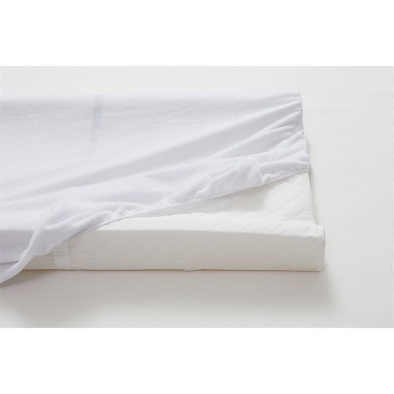 AFG Baby Furniture Fabric Contoured  Changing Pad Cover in White