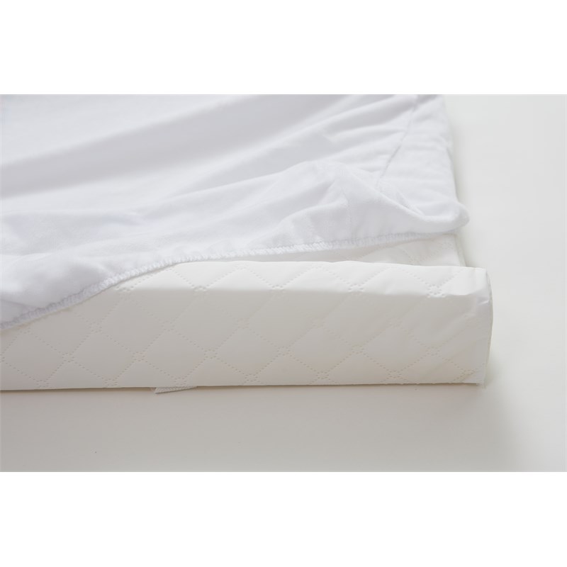 AFG Baby Furniture Fabric Contoured  Changing Pad Cover in White