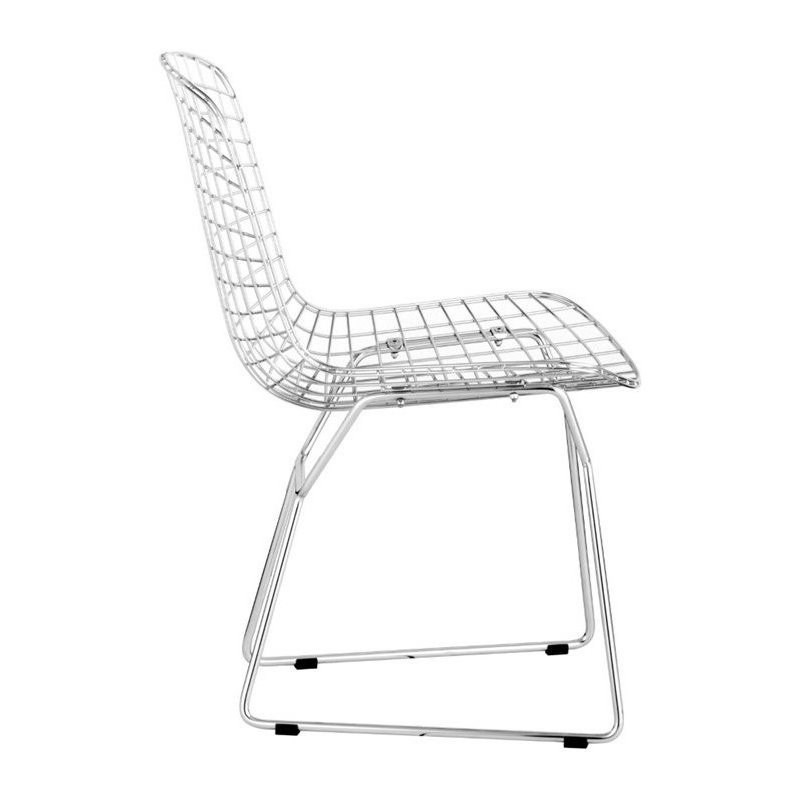 Brika Home Dining Chair Frame in Chrome