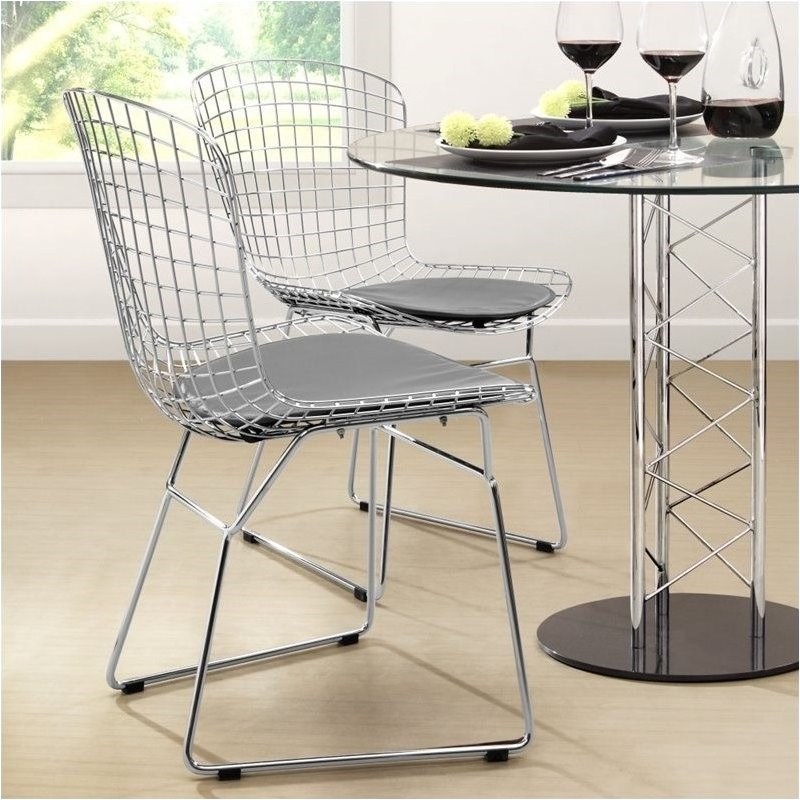 Brika Home Dining Chair Frame in Chrome