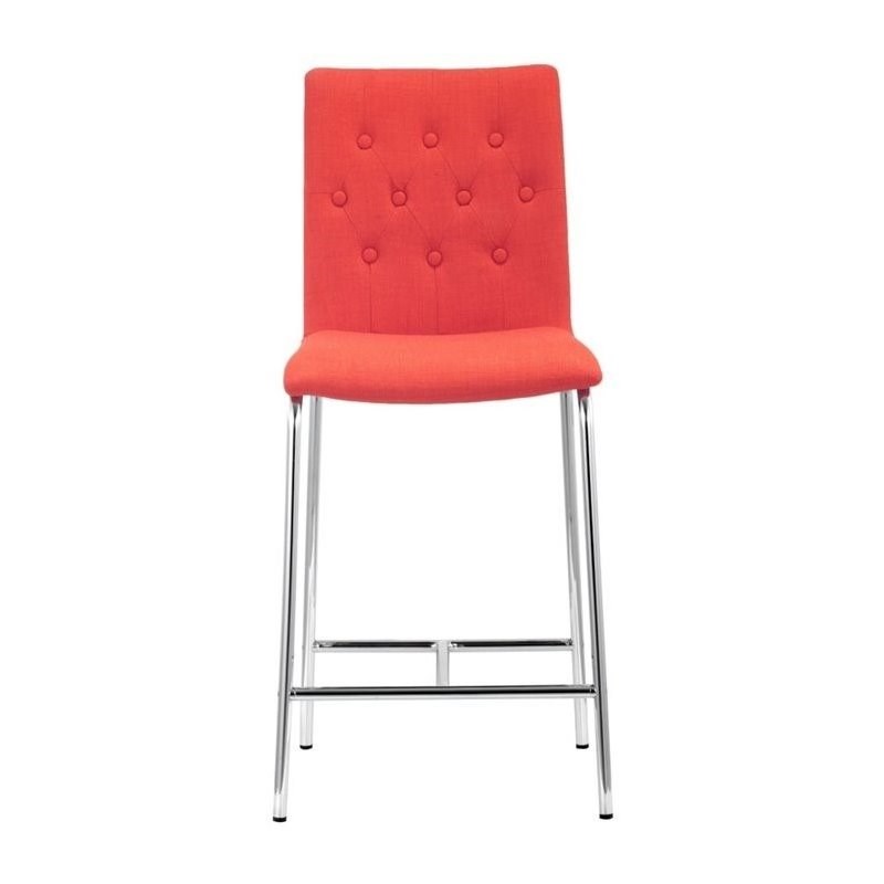 Brika Home Counter Dining Chair in Tangerine