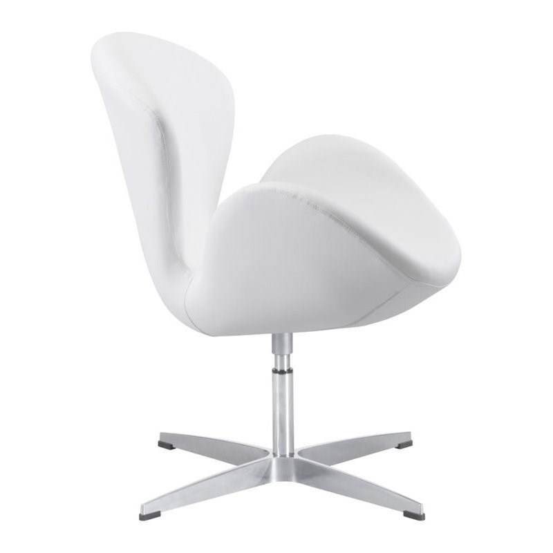Brika Home Faux Leather Armchair in White