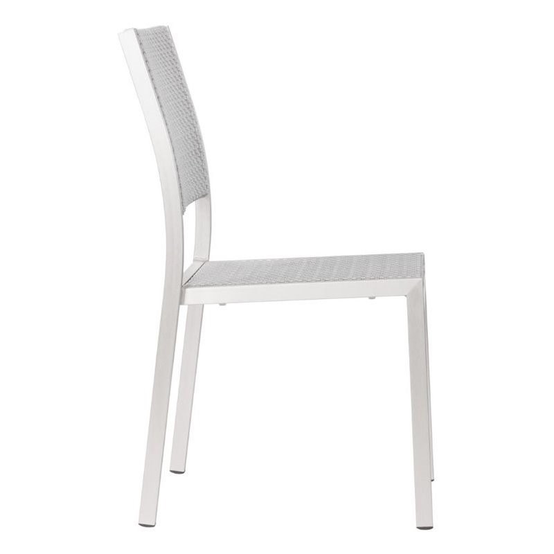 Brika Home Patio Dining Chair in Gray