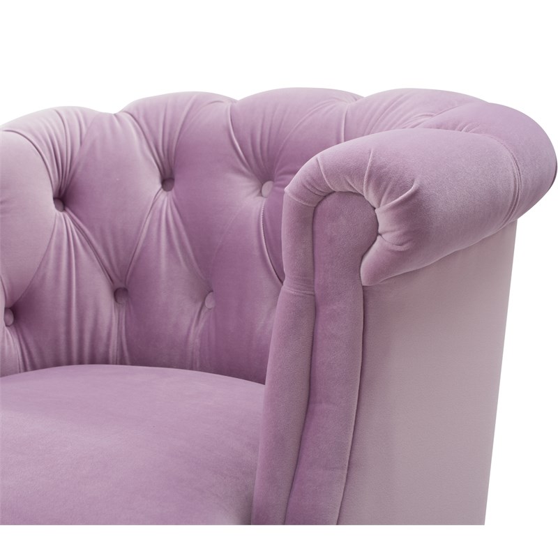 Brika Home Tufted Accent Chair in Lavender