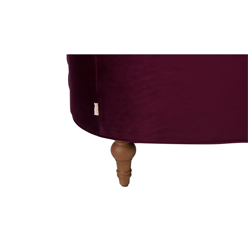 Brika Home Tufted Accent Chair in Burgundy