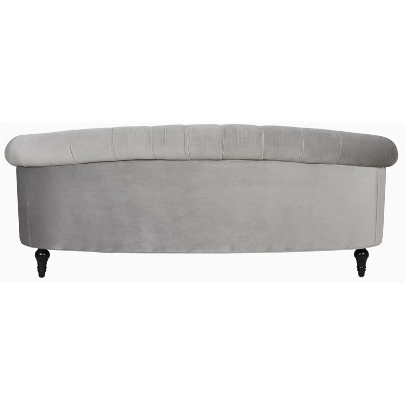 Brika Home Chesterfield Tufted Sofa in Opal Gray