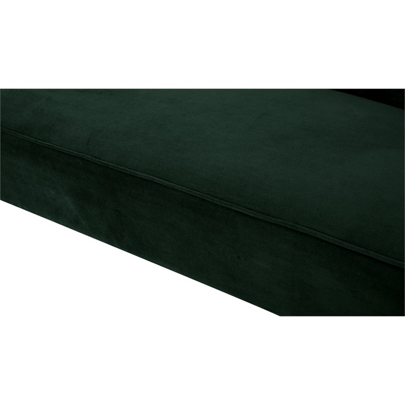 Brika Home Button Tufted Settee in Hunter Green