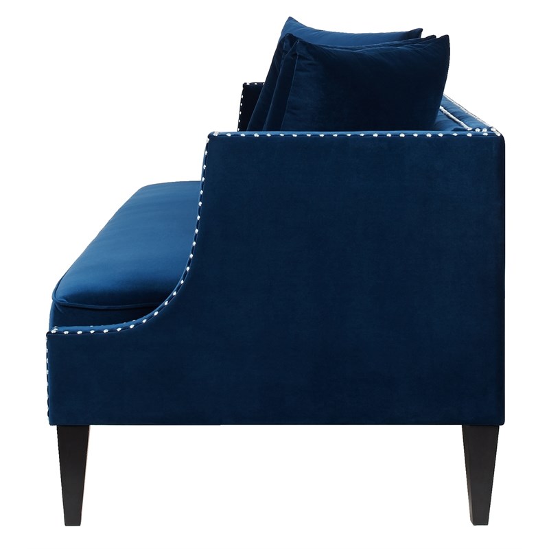 Brika Home Tufted Arm Sofa in Navy Blue