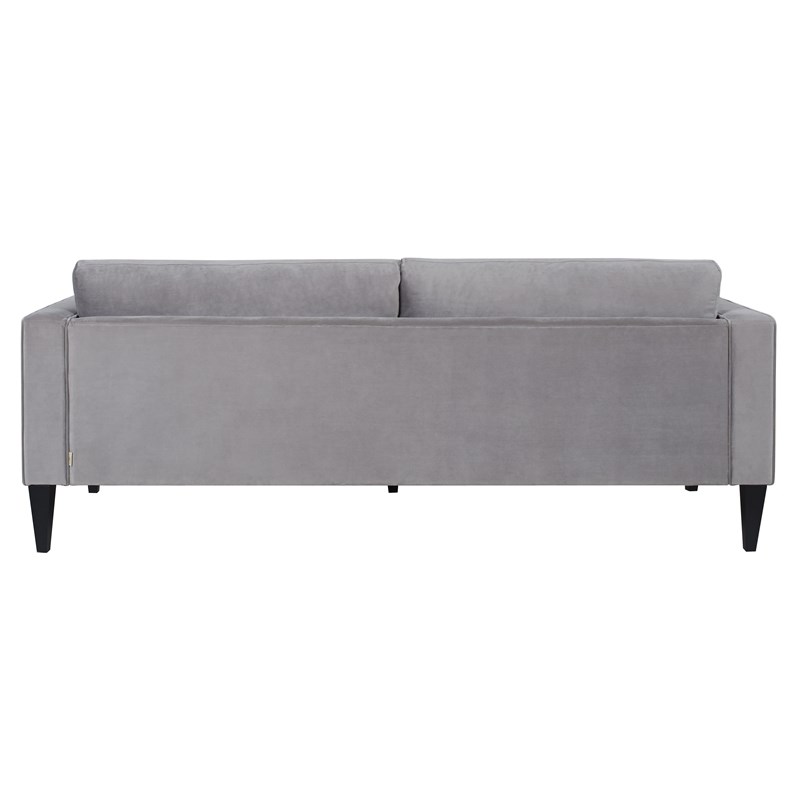Brika Home Sofa with Bolster Pillows in Opal Gray