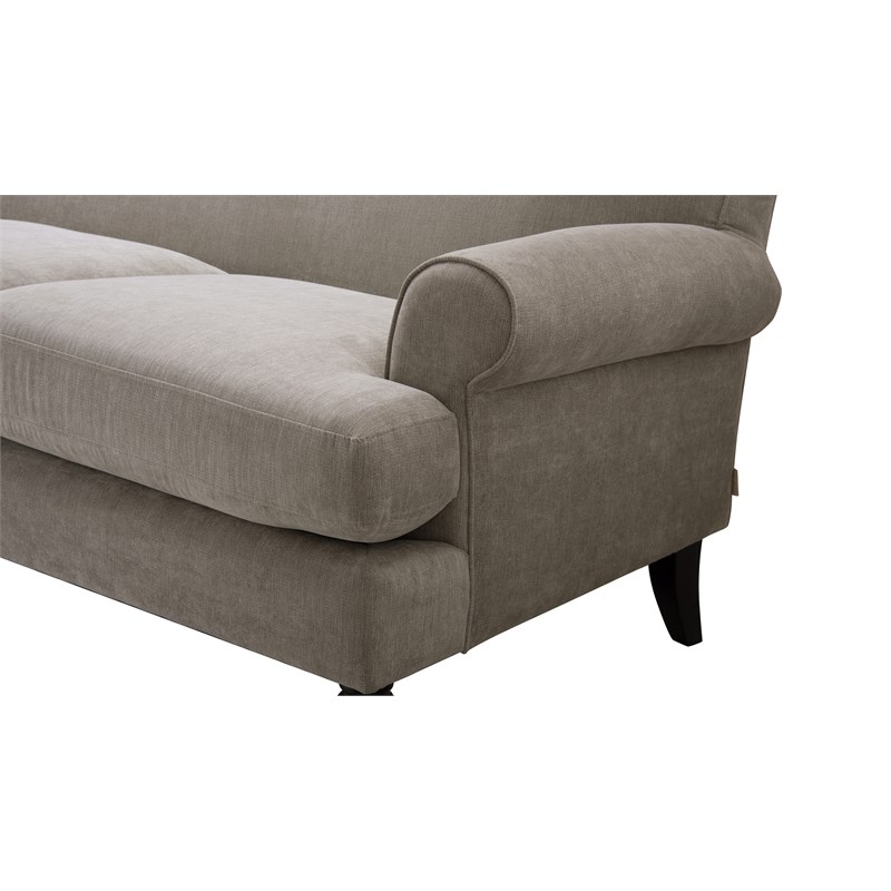 Brika Home Metal Casters Arm Sofa in Silver Gray