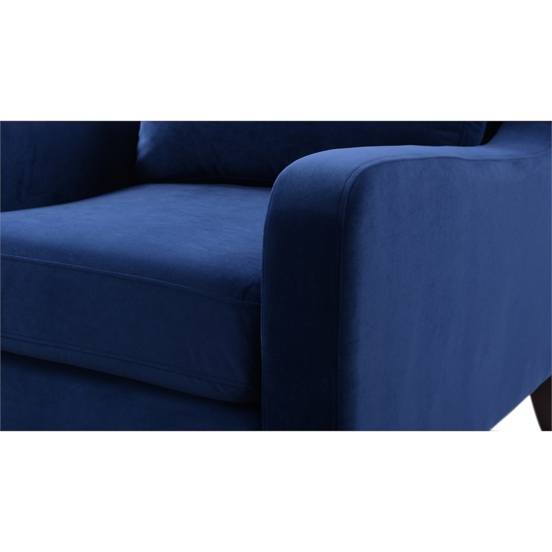 Brika Home Accent Arm Chair in Navy Blue