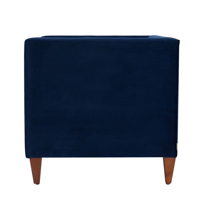 Brika Home Tufted Accent Chair in Navy Blue