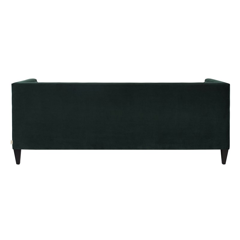 Brika Home Tufted Double Cushion Sofa in Hunter Green
