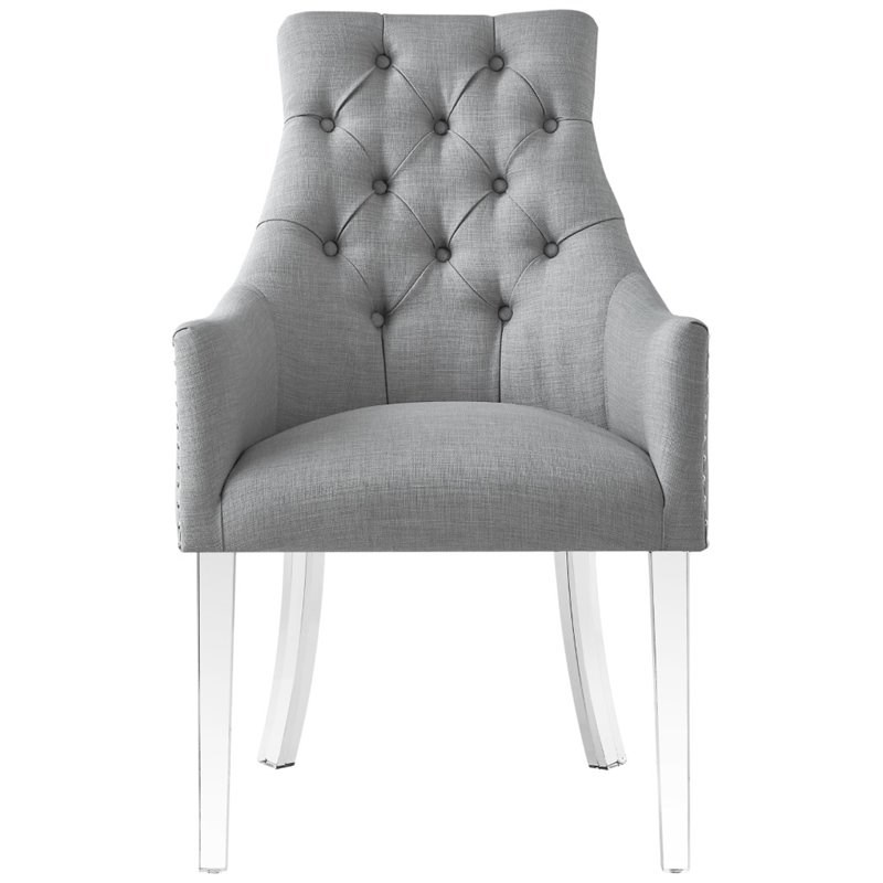 Brika Home Dining Chair in Light Gray (Set of 2)