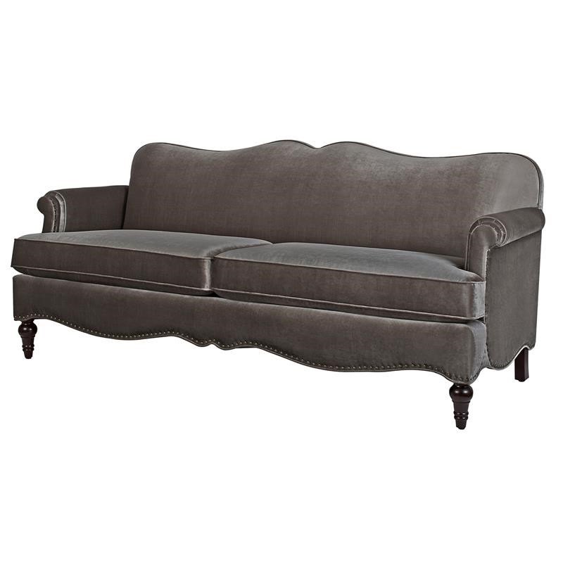 Brika Home Camelback Sofa in Gray