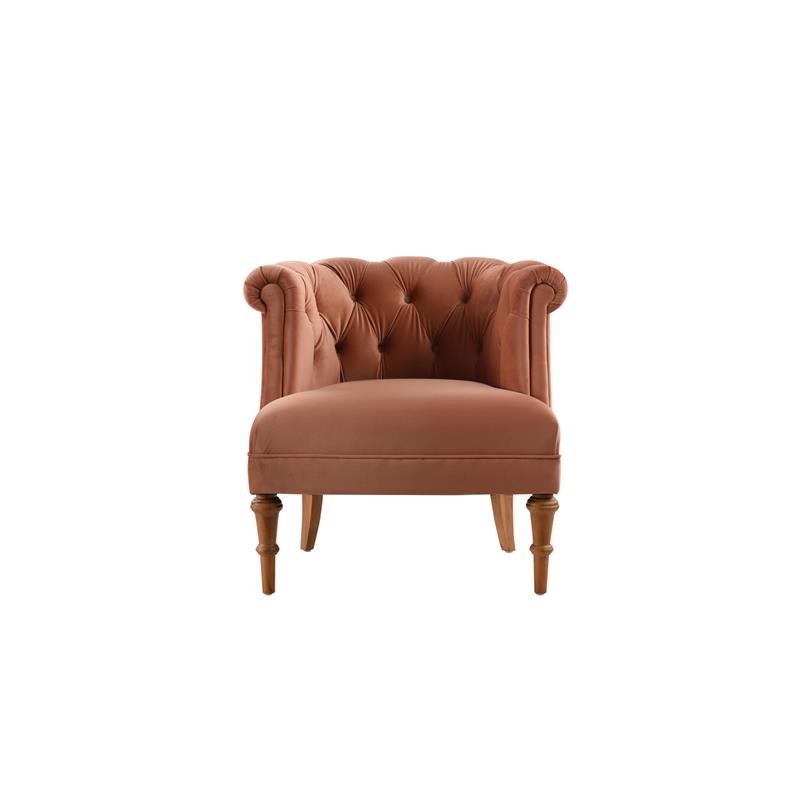 Brika Home Tufted Accent Chair in Orange