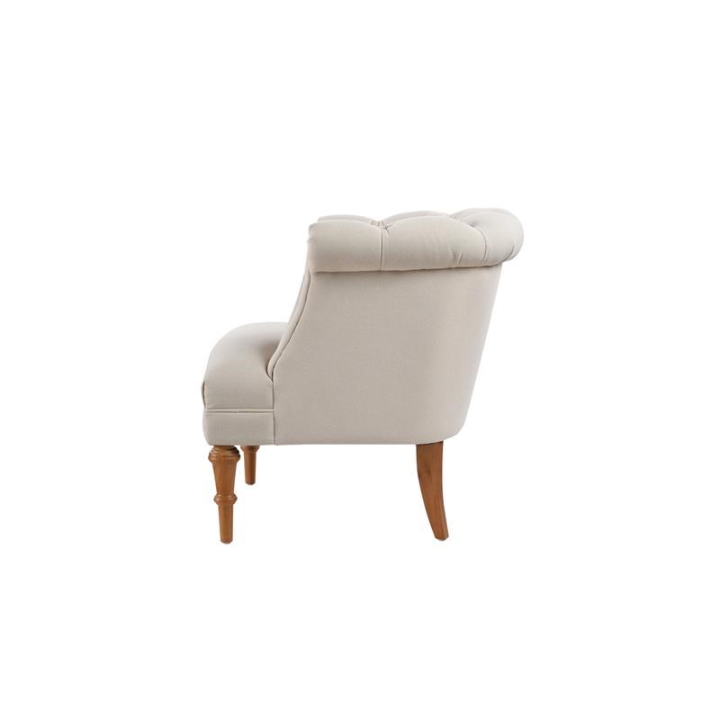 Brika Home Tufted Accent Chair in Sky Neutral