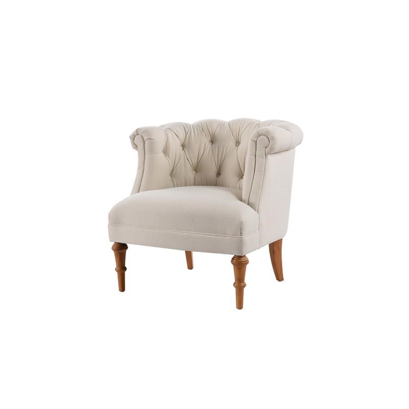 Brika Home Tufted Accent Chair in Sky Neutral