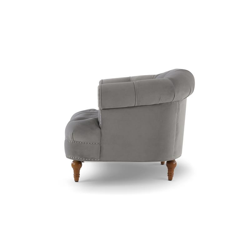 Brika Home Tufted Accent Chair in Opal Gray