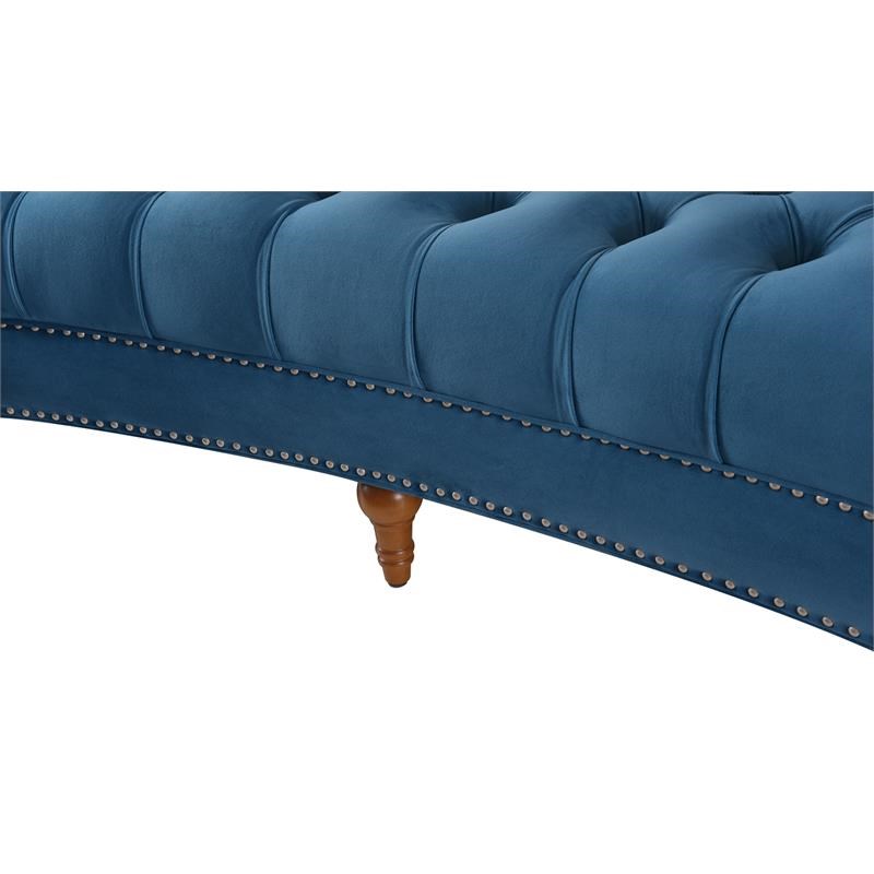 Brika Home Tufted Chesterfield Sofa in Satin Teal