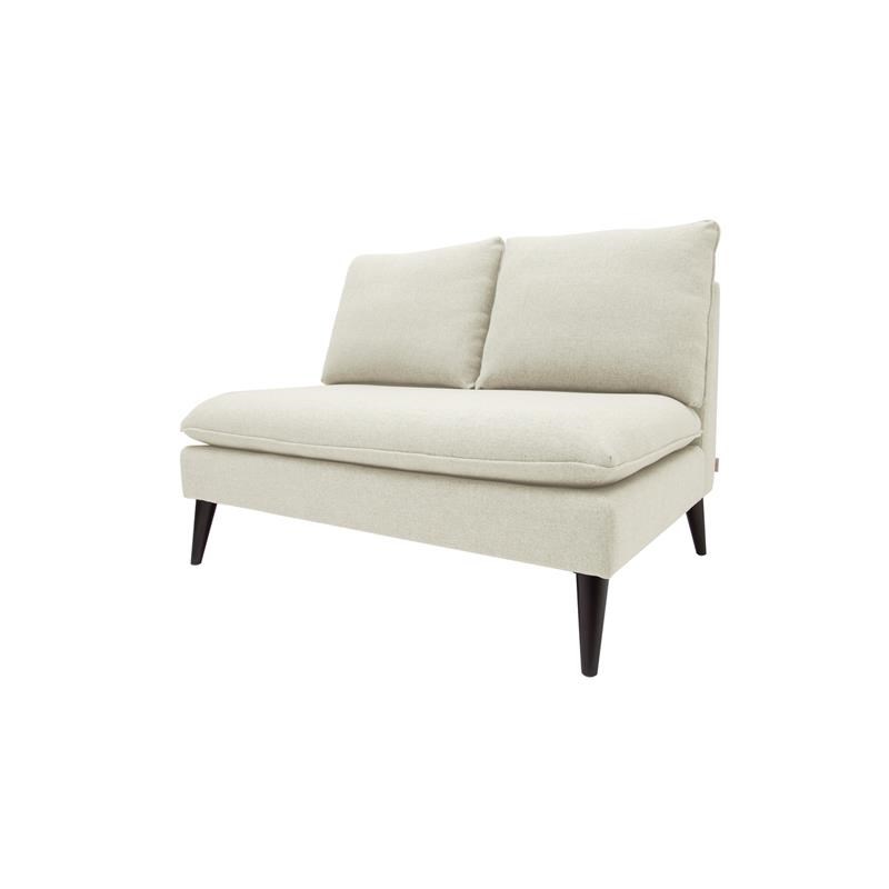Brika Home Upholstered Cushioned Settee in Sky Neutral