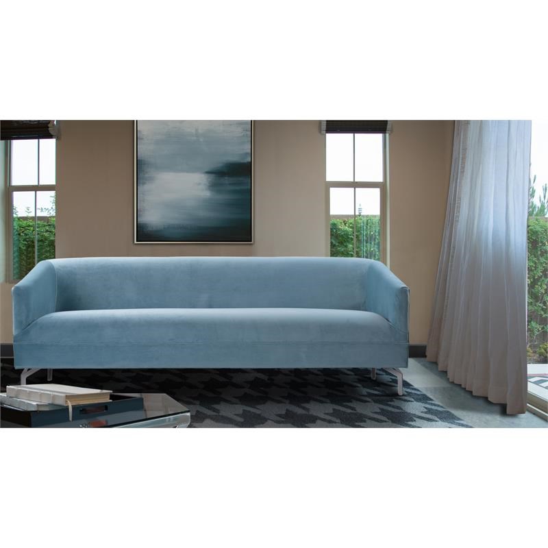 Brika Home Tight Back Sofa in Arctic Blue