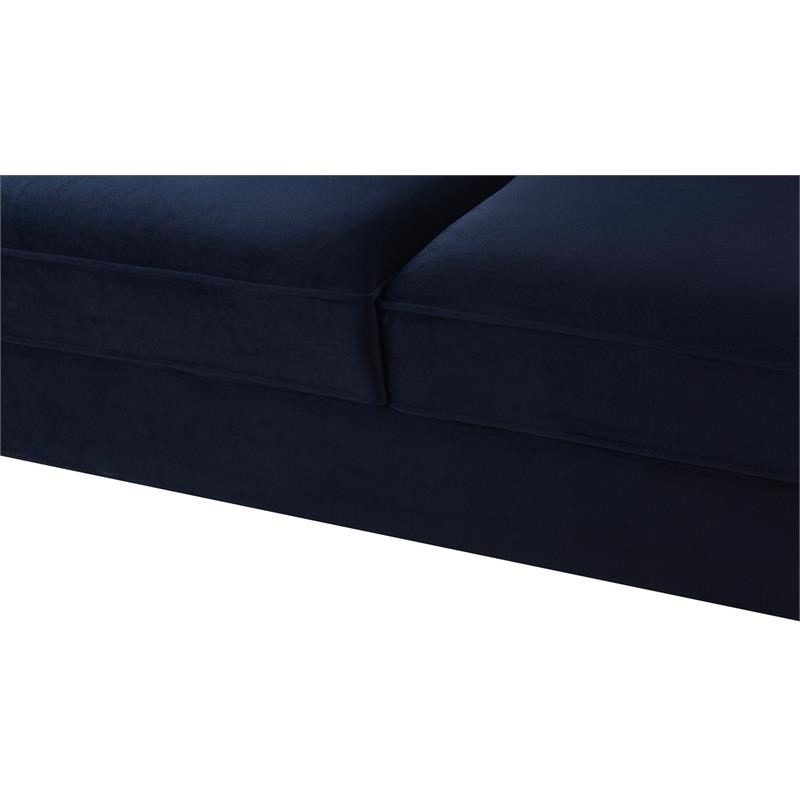 Brika Home Upholstered Button Tufted Sofa in Dark Navy Blue