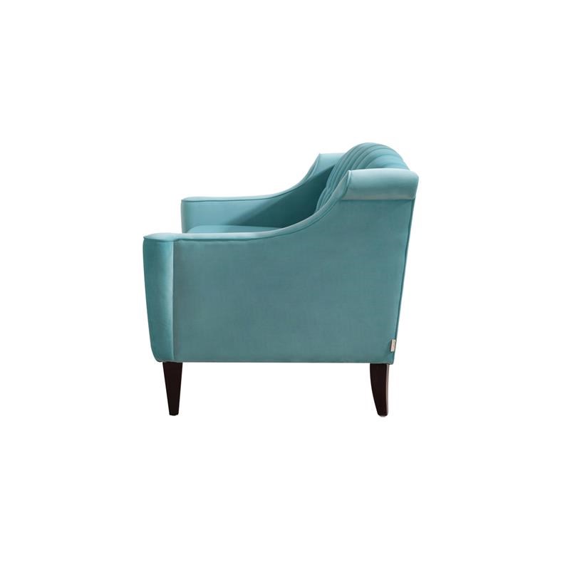 Brika Home Upholstered Button Tufted Sofa in Arctic Blue