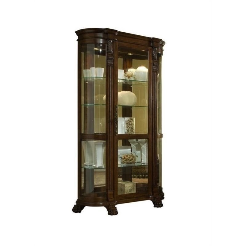 Bowery Hill Curved End Curio Cabinet