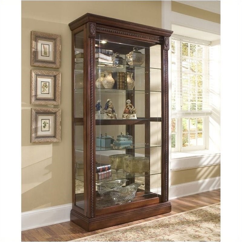 Bowery Hill Cherry Curio Cabinet