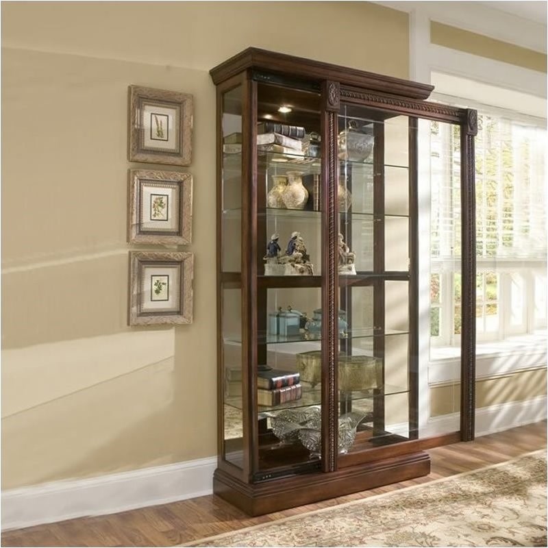 Bowery Hill Cherry Curio Cabinet