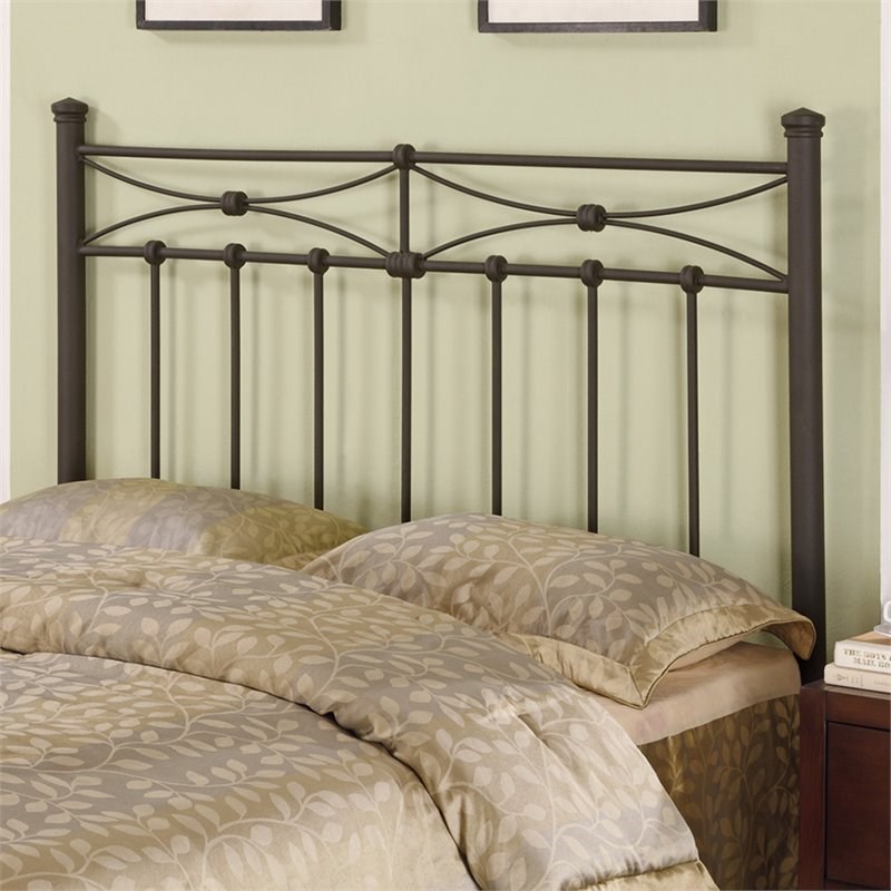 Bowery Hill Full Queen Spindle Headboard in Rustic Bronze