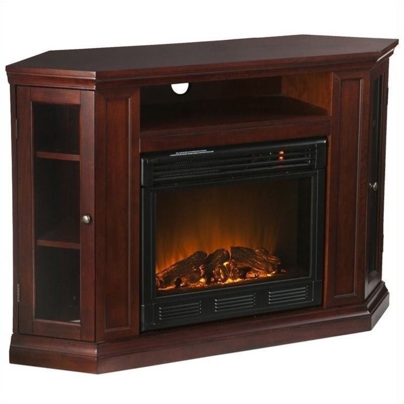 Bowery Hill Convertible Electric Fireplace Cherry