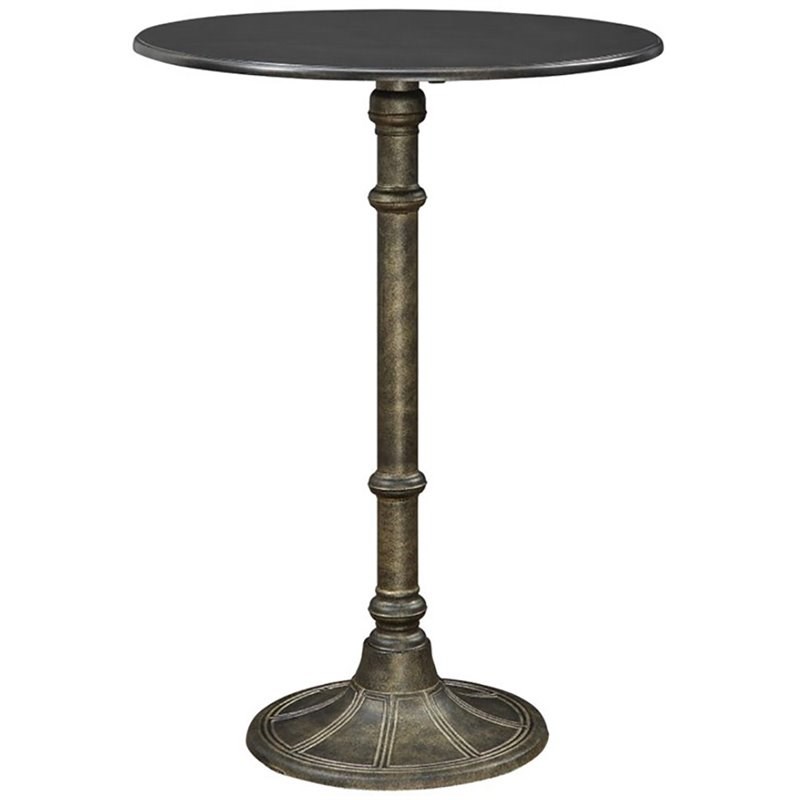 Bowery Hill Round Counter Height Dining Table in Russet and Bronze