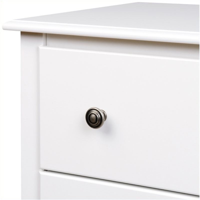 Bowery Hill 2-Drawer Tall Nightstand in White