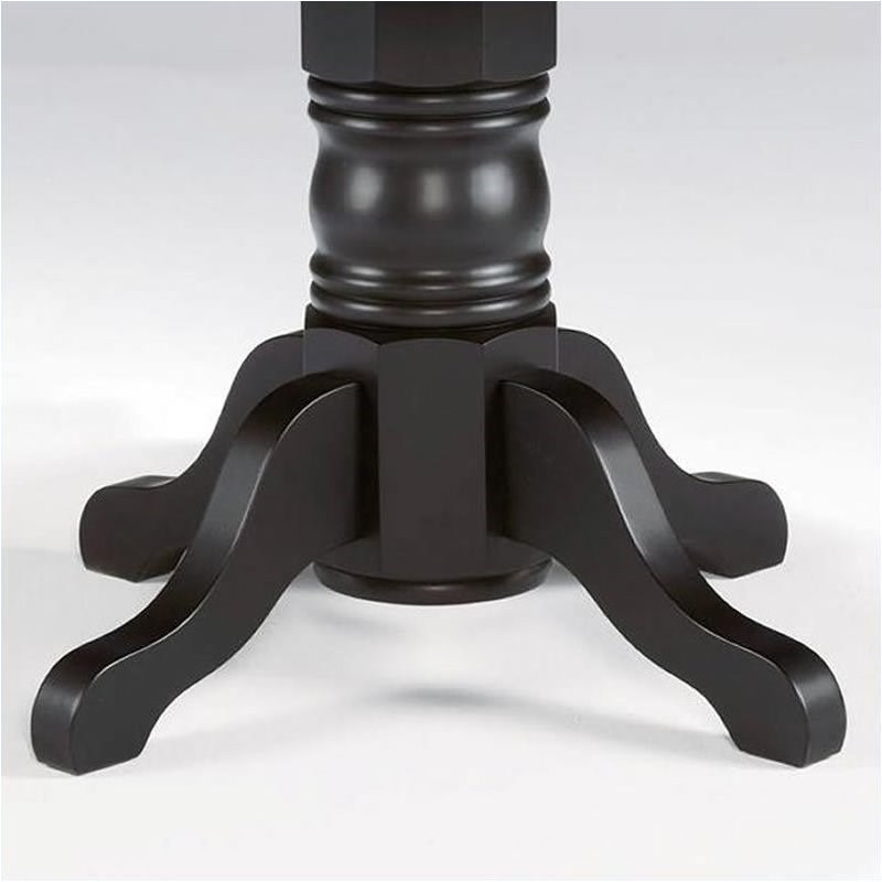 Bowery Hill Round Pedestal Dining Table in Black