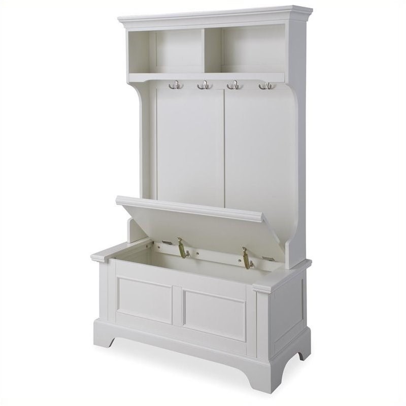 bowery hill hall tree in white - bh-382925