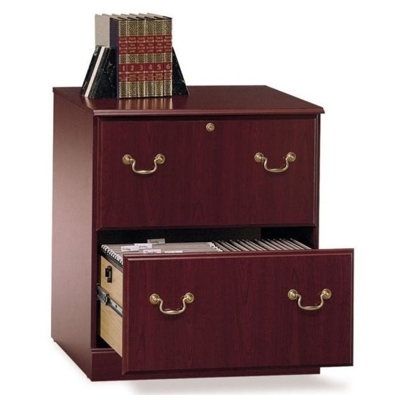 Bowery Hill 2 Drawer Executive Lateral File Cabinet in Cherry