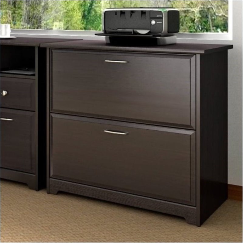 Bowery Hill 2 Drawer Lateral File Cabinet in Espresso Oak