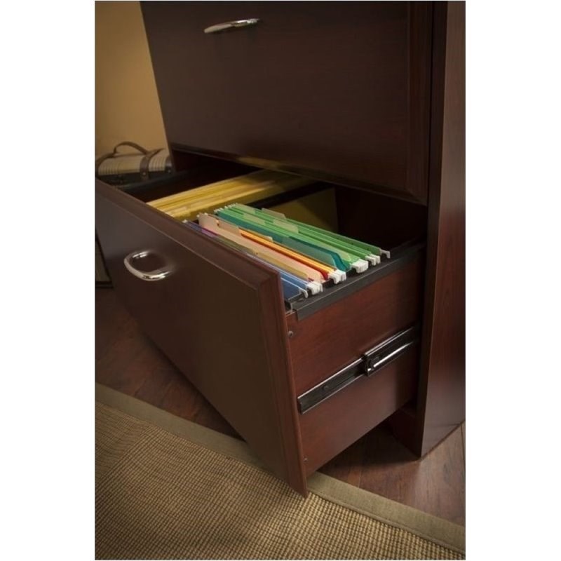 Bowery Hill 2 Drawer Lateral File Cabinet in Harvest Cherry
