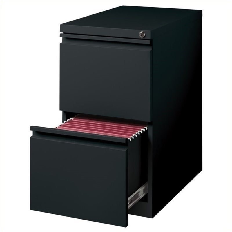 Bowery Hill 2 Drawer Mobile File Cabinet File in Black